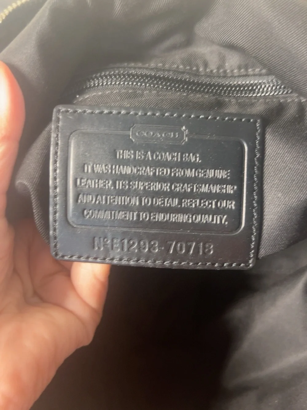 Coach Thompson 70718 Black Perforated Leather Foldover Tote + Original Box